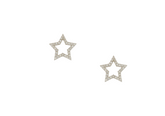 Star Shape Fashionable 925 Sterling Silver Earrings studded with CZ